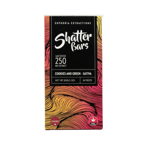 Euphoria Extractions ShatterBar Sativa  - 250mg - Cookies & Green