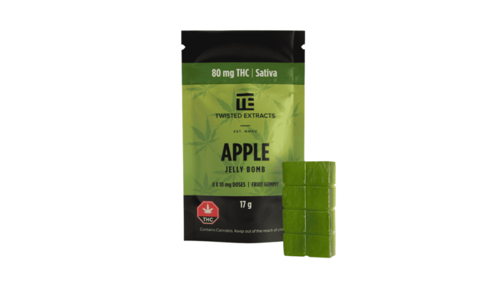 Twisted Sativa Gummy - 80mg - Green Apple Jelly Bomb