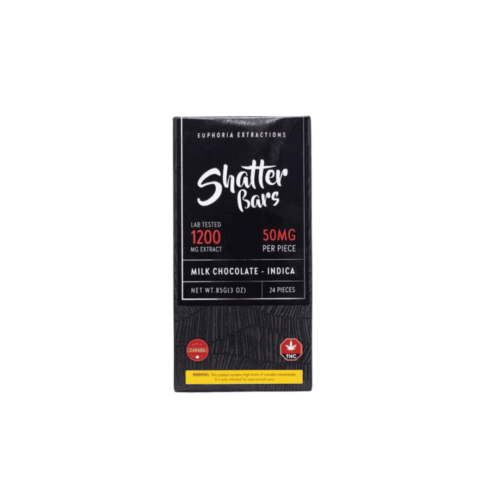 Euphoria Extractions ShatterBar Indica  - 1200mg - Milk Chocolate