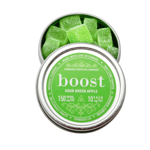 Boost Edibles - 150mg THC - Sour Green Apple Gummies