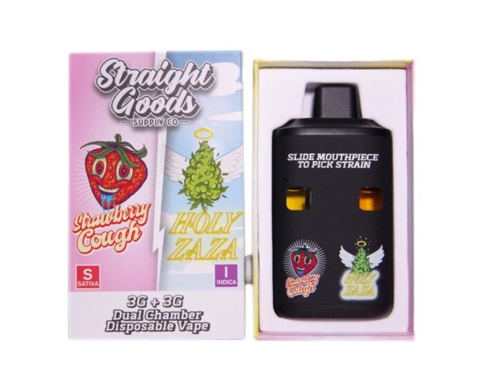 Straight Goods Dual Chamber Vape - 3g + 3g - Strawberry Cough x Holy Zaza  - 6 Gram THC