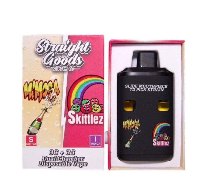 Straight Goods Dual Chamber Vape - 3g + 3g - Mimosa x Skittles - 6 Gram THC