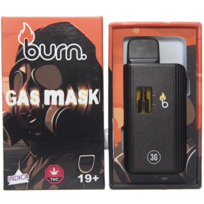 Burn Disposable Vapes - 3g - Gas Mask