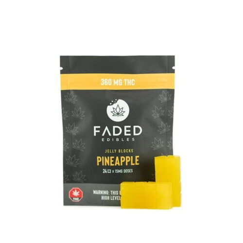 Faded Cannabis Co. Jelly Blocks - 360mg - Pineapple