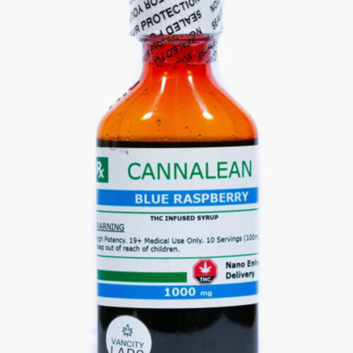 Cannalean - 1000mg - Blue Raspberry THC Infused Syrup
