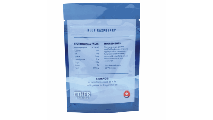 Ether Gummies - 300 mg - Blue Raspberry - Image 2